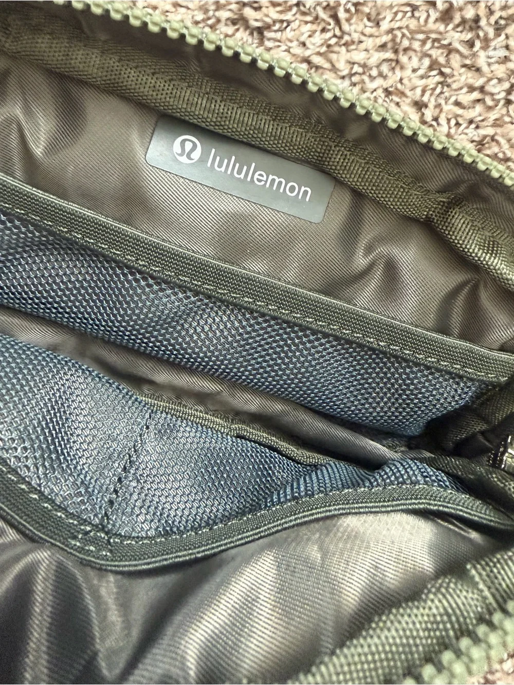 lululemon athletica Red and Olive Belt Bags